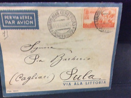 ITALIA Regno Storia Postale Colonie Lettera Eritrea Per Pula Cagliari - Somalië