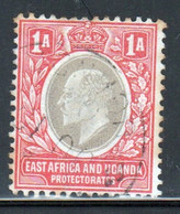East Africa And Uganda 1903 King Edward  1 Anna Stamp In Fine Used Stamp. - East Africa & Uganda Protectorates