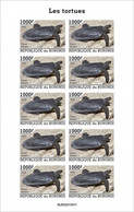 Burundi 2022, Animals, Turtle, Sheetlet IMPERFORATED - Unused Stamps