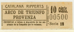GSC 005 RIPPERTS - BILLETE LA CATALNA RIPPERTS - BARCELONA / 1900 / (TD - A SELEC) - Europe