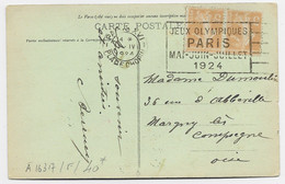 FRANCE N° 158X2 CP MEC FLIER JEUX OLYMPIQUES PARIS XVI 1924 PLACE CHOPIN - Estate 1924: Paris