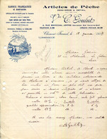 FACTURE.63.CLERMONT FERRAND.CANNES FRANÇAISES & AMERICAINES.ARTICLES DE PECHE.Vve.C.GOULUT 4 RUE JOFFRE - Sports & Tourisme