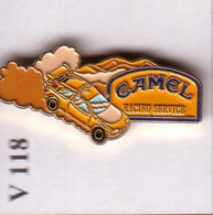 V118 Pin's CAMEL RACING SERVICE Rallye Paris Dakar ? Peugeot 205 ? TABAC Achat Immédiat - Rallye