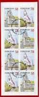 FAEROE ISLANDS 2004 Churches Se-tenant Block Ex Booklet Used.  Michel 511-12 - Isole Faroer