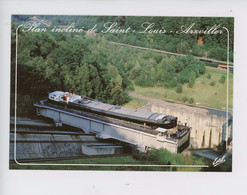 Arzviller : Plan Incliné Transversal Saint Louis, Canal De La Marne Au Rhin (cp Vierge N°4441 Estel) Péniche Bateau - Arzviller