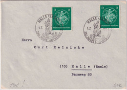 DR - 2x6 Pfg. 400 J. Albertus Universität Königsberg FDC ESST Halle 1.7.44 - Lettres & Documents