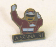 Pins Pin's Pilote Automobile F1 Formule 1 - AYRTON SENNA 91 - Car Racing - F1