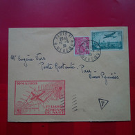 LETTRE PARIS DEPOT E.VORS VINS CHARBONS POUR POSTE RESTANTE PAU CACHET 1ERE LIAISON AERINNE DE NUIT 1939 - 1927-1959 Lettres & Documents