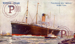 RMS MEDIC   PUBLI  AGENCY ALLAN BATH BOURNEMOUTH   WHITE STAR LINE SHIP BATEAU - Steamers