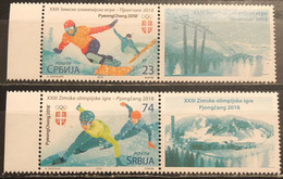 Serbia, 2018 , Mi: 769/70 With Labels (MNH) - Winter 2018: Pyeongchang