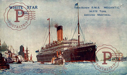 RMS MEGANTIC  PUBLI  PARK HOUSE HOTEL LONDON    WHITE STAR LINE SHIP BATEAU - Steamers