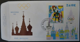 ZAÏRE : 1980 :  BLOC  N° 41 ** FDC  JO MOSCOU   --cat : 180€ Non émis - 1980-1989