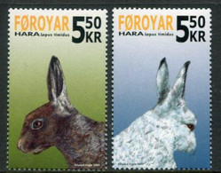 FAEROE ISLANDS 2005 Snow Hares MNH / **.  Michel 526-27 - Faeroër