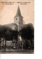 GENNETEIL  (M.-et-L.).  L'Eglise Et Le Monument De La Grande Guerre 1914-1918.  TBE.  Voir SCANS Recto-verso - Unclassified