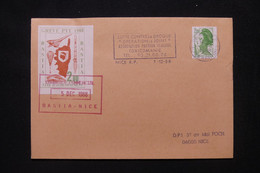 FRANCE - Timbre De Grêve De Bastia  Sur Enveloppe En 1988 Pour Nice - L 114874 - Dokumente