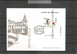 Exposition De Séville -1992 ( FDC De Pologne De 1992 à Voir) - 1992 – Siviglia (Spagna)