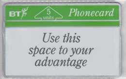 UNITED KINGDOM BT 1992 USE THIS SPACE TO YOUR ADVANTAGE MINT - BT Edición Interna