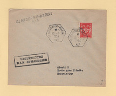 St Mandrier Marine - Var - 19-11-1954 - Vaguemestre BAN St Mandrier - Timbre FM - Sellos De Franquicias Militares