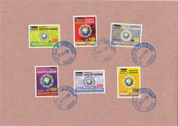 SOUTH SUDAN 2020 Covid-19 Stamp Set Cancelled On Cover Health Workers Fighting Covid-19 Pandemic SOUDAN Du Sud - Sudán Del Sur