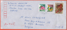 GIAPPONE - NIPPON - JAPAN - JAPON - 2005 - 3 Stamps - Viaggiata Da Tokorozawa Per Bruxelles, Belgium - Brieven En Documenten