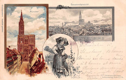 STRASBOURG-STRASSBURG-67-Bas-Rhin-Cathédrale-Alsacienne-Dessin-Illustrateur-Dessin-Dessinée Signée C.Münch - Straatsburg