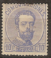 España 0121 (*) Amadeo I. 1870. Sin Goma - Unused Stamps