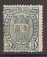 España 0154 * Escudo. 1875. Charnela - Unused Stamps