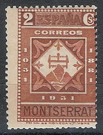 España 0637 ** Montserrat. 1931 - 1931-50 Nuevos & Fijasellos