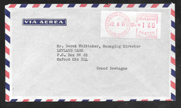 France - 1977 Airmail Cover - Limoges To England - Franking Label - 1969 Montgeron – Carta Bianca – Frama/Satas
