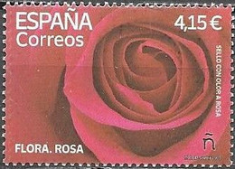 SPAIN, 2021, MNH, FLOWERS, ROSES, 1v, SCENTED - Rosen