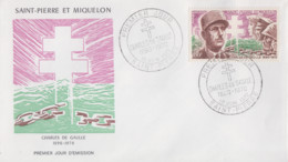 Enveloppe  FDC  1er  Jour    SAINT  PIERRE  Et   MIQUELON    Général   DE  GAULLE   1988 - FDC