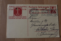 Carte Postale - Suisse - Prétimbrée, Avec Superbe Flamme Philatélique - Circulé 26-01-1914 - Déclaration De Cargaison - Gais