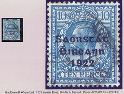 Ireland 1922-23 Thom Saorstat 3-line Ovpt On 10d, Fresh Well-centred Used, TARA DRUMREE Co MEATH 25 III 23 Cds - Used Stamps