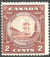 951 Canada 1934 New Brunswick Seal Sceau Voilier Bateau Ship Open Framline (normal) MNH ** Neuf SC (361) - Bateaux