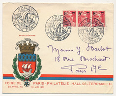 FRANCE - Env. Affr 5/6F Gandon - Obl Temporaire "Philatélie - Foire De Paris" 11/5/1951 - Briefe U. Dokumente