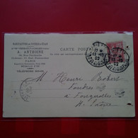 PARIS CARTE PUB A.ANTHOINE MANUFACTURE DE POTERIE D ETAIN RUE FAIDHERBE - Other & Unclassified