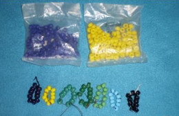 Perles "CROW BEADS" 9 Mm Pour Indianistes , Trappeurs, Old Time , RendezVous ! - Perles