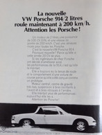 Publicité De Presse / Porsche 914/2 Litres - Advertising