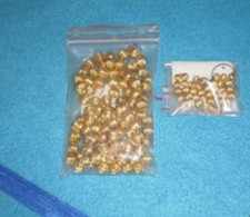 Perles Striées En Métal Doré 6 Mm ! Indianiste, Trade, Reconstitution... - Perles