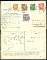Belgie 1918 Speciale Kaart Baarle Duc FDC Rode Kruis Naar Raalte OPB 150-154 (153 Dubbele Opdruk, 154 Streep Door 2e 5) - ....-1951