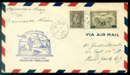 Canada 1933 First Flight Cameron Bay To Camsell River Scott # 196 And C3 - Primeros Vuelos