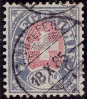 Heimat VD TOUR DE PEILZ 1885-10-18  Post-Stempel Auf 25Rp. Telegraphen-Marke Zu#15 - Telégrafo