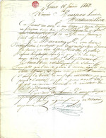 1862 RARE ENTETE  De Grasse Alpes Maritimes Par Méro Parfumeur Pour Rousseau à Montmorillon Vienne V.HISTORIQUE - Historical Documents