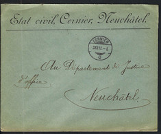 SUISSE 1892: LSC En Franchise De Cernier Pour Neuchâtel - Portofreiheit