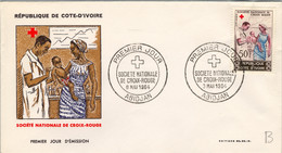 1964 SENEGAL  , SOBRE PRIMER DIA , SOCIEDAD NACIONAL DE LA CRUZ ROJA , CROIX ROUGE - Sénégal (1960-...)