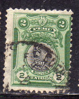 PERU' 1918 PORTRAITS ROTRATTI BOLIVAR CENT. 2c USATO USED OBLITERE' - Pérou