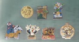 PINS PIN'S  DISNEY 1169 PIF HERCULE  EN RELIEF 1969 OURS MAGAZINE PICSOOU DONALD  LOT 7 PINS - Disney