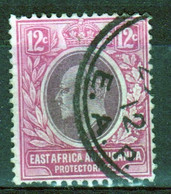 East Africa And Uganda 1907 King Edward  12c Stamp In Fine Used Condition. - Protectorados De África Oriental Y Uganda