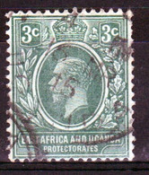 East Africa And Uganda 1912 King George V 3c Stamp In Fine Used Condition. - East Africa & Uganda Protectorates