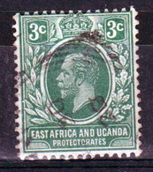 East Africa And Uganda 1912 King George V 3c Stamp In Fine Used Condition. - Protectorados De África Oriental Y Uganda